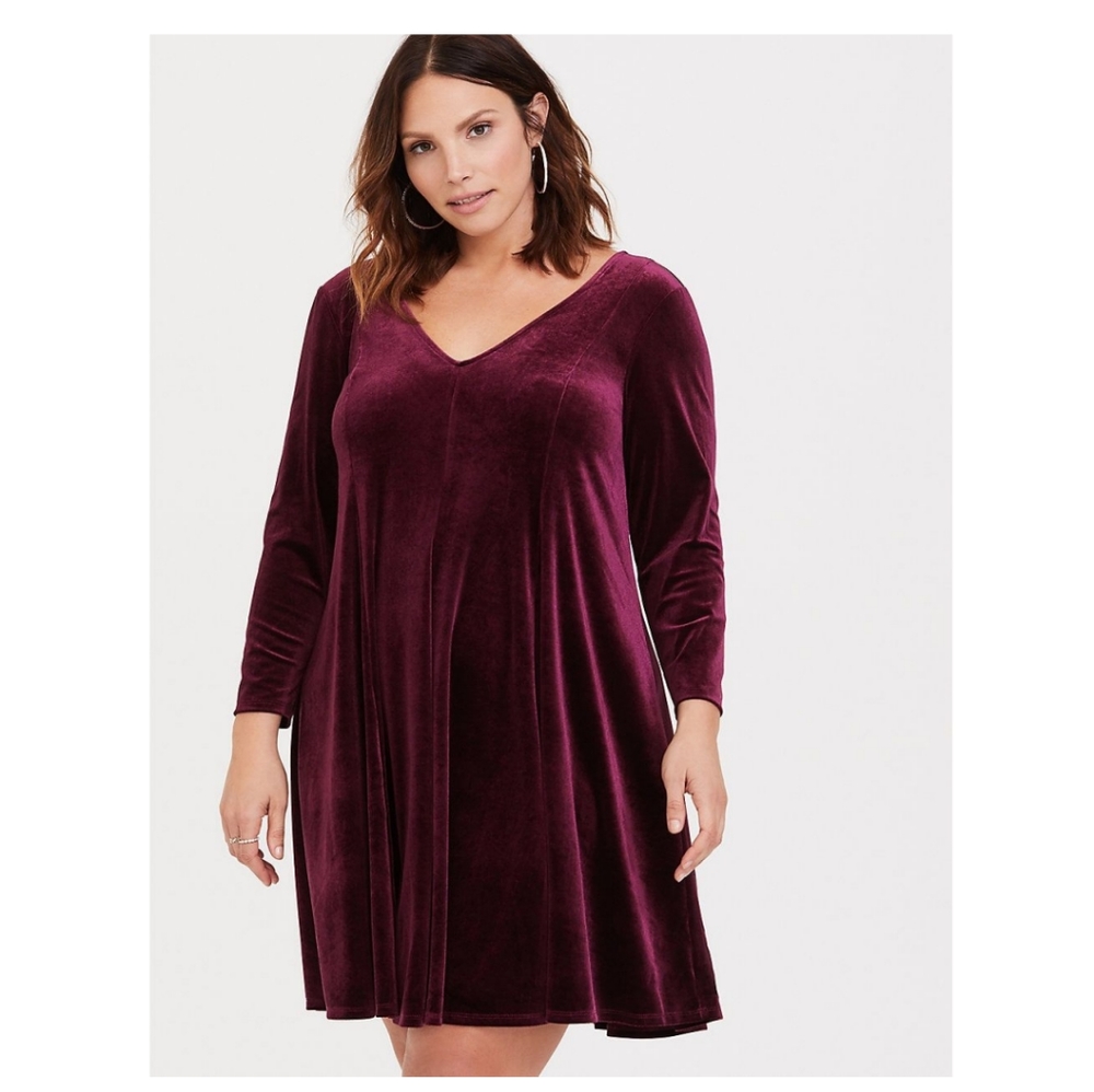 Torrid velvet dress plus size